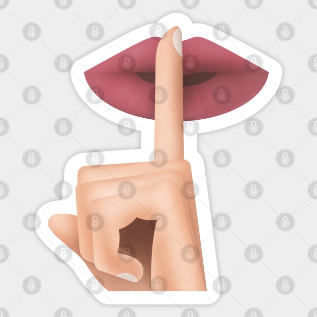 Shh!(Gesture) Sticker by CleanRain3675